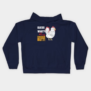 Funny Retro Vintage Guess What? Chicken Butt! Kids Hoodie